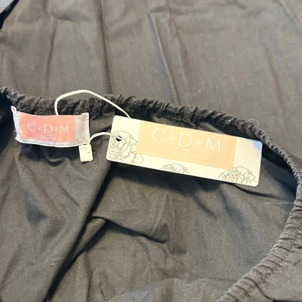 Black Two-Piece Maxi skirt set with Crop Top - Picture 3 of 4